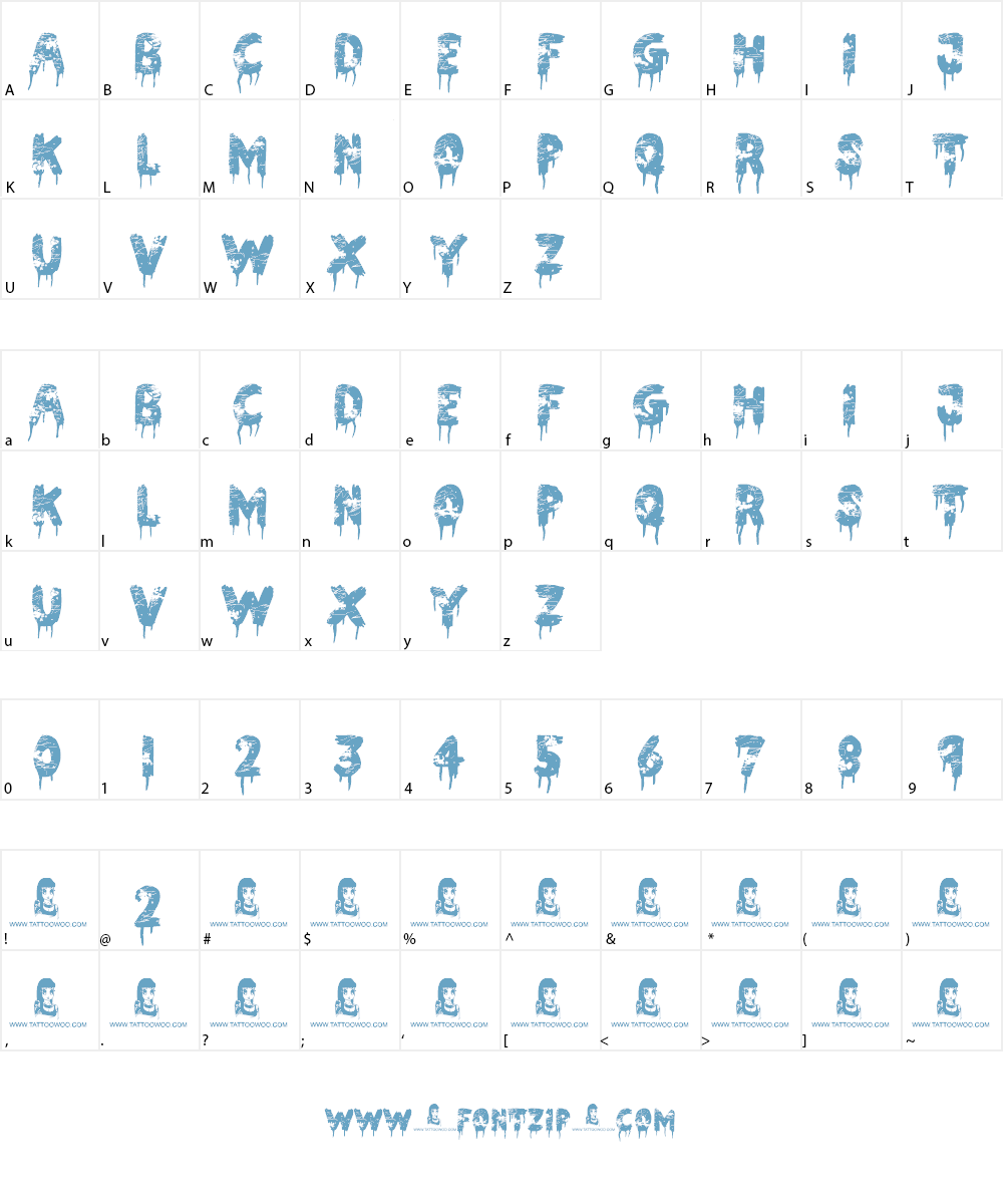 Nothing To Lose Font Character